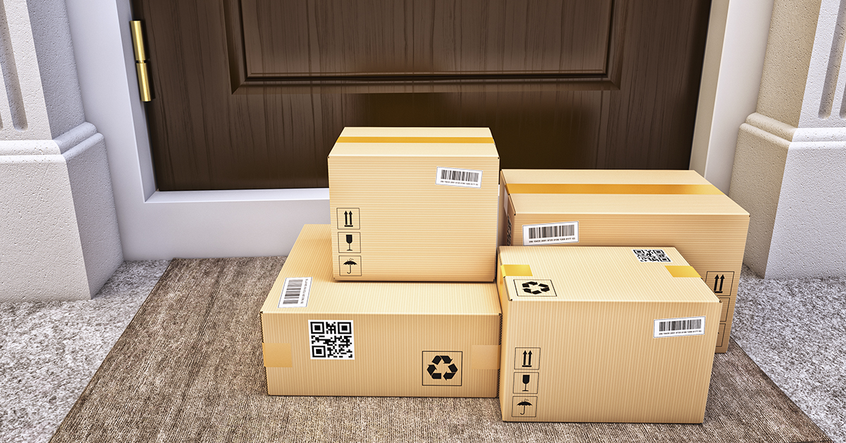 Delivery of Packages left at door