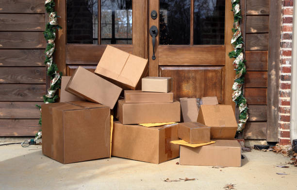 Packages delivered during the holiday season.